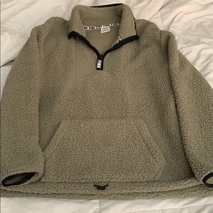 Pullover sherpa-OLIVE GREEN